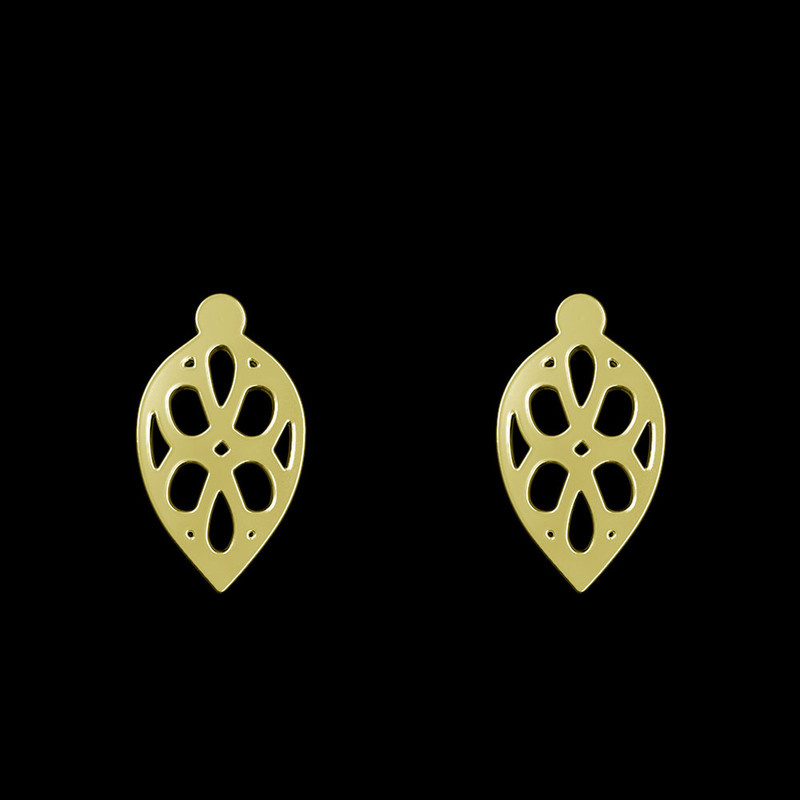 گوشواره طلا 18 عیار زنانه مدوپد مدل اشک کد GA1-10296