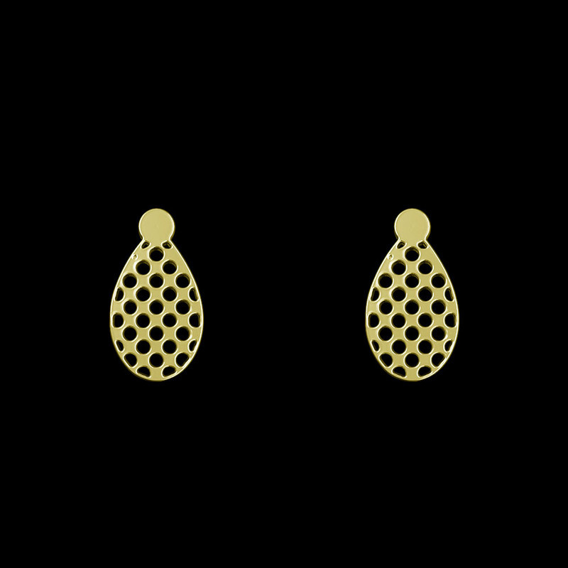 گوشواره طلا 18 عیار زنانه مدوپد مدل اشک کد GA1-10302