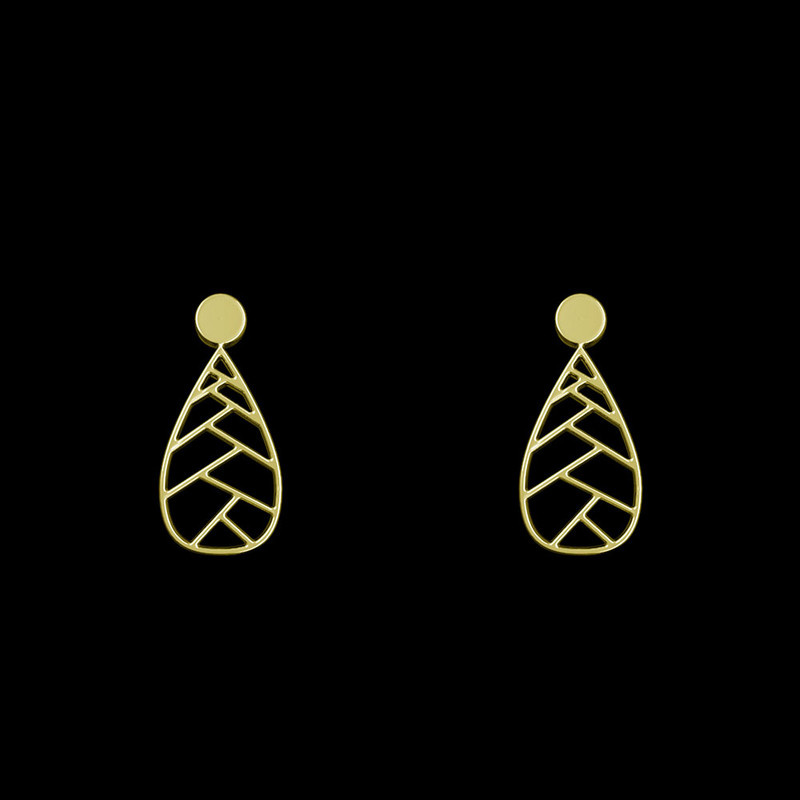 گوشواره طلا 18 عیار زنانه مدوپد مدل اشک کد GA1-10348