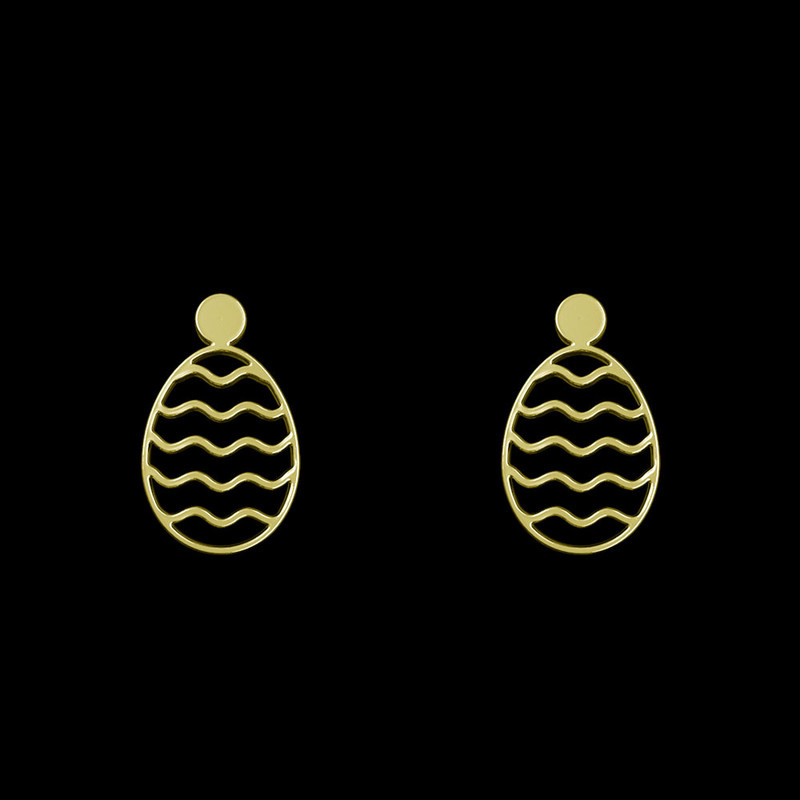 گوشواره طلا 18 عیار زنانه مدوپد مدل تخم مرغ کد GA1-10447 گوشواره طلا 18 عیار زنانه مدوپد مدل تخم مرغ کد GA1-10447