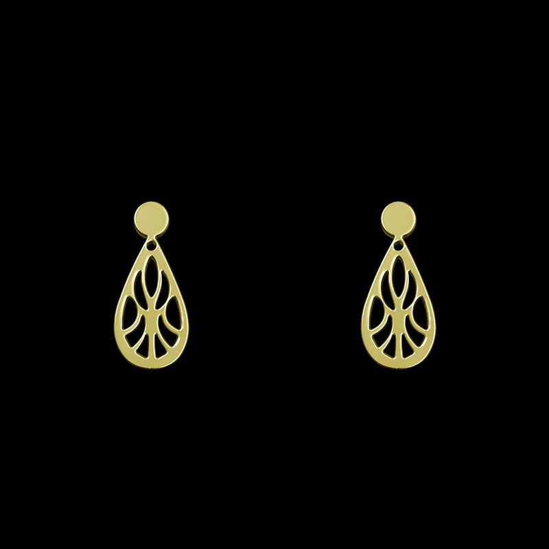 گوشواره طلا 18 عیار زنانه مدوپد مدل اشک کد GA1-10497