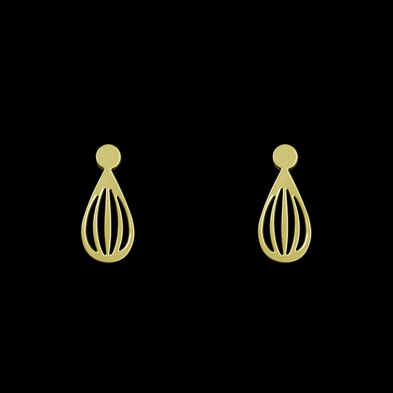 گوشواره طلا 18 عیار زنانه مدوپد مدل اشک کد GA1-10529