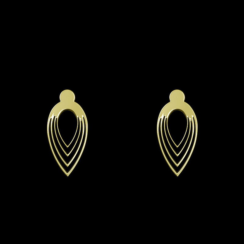 گوشواره طلا 18 عیار زنانه مدوپد مدل اشک کد GA1-10560