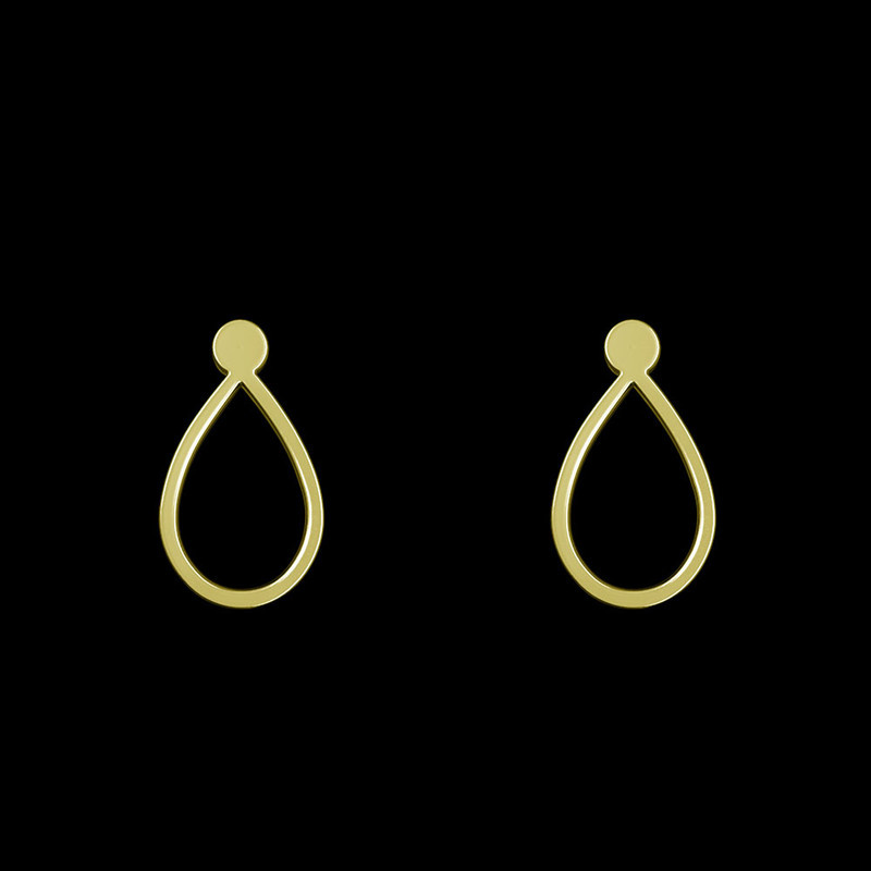 گوشواره طلا 18 عیار زنانه مدوپد مدل اشک کد GA1-10572