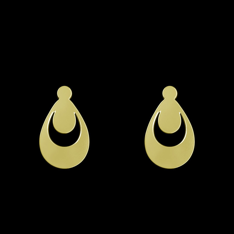 گوشواره طلا 18 عیار زنانه مدوپد مدل اشک کد GA1-10662