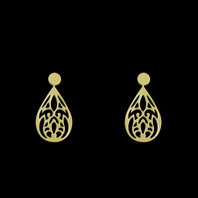 گوشواره طلا 18 عیار زنانه مدوپد مدل اشک کد GA1-10692