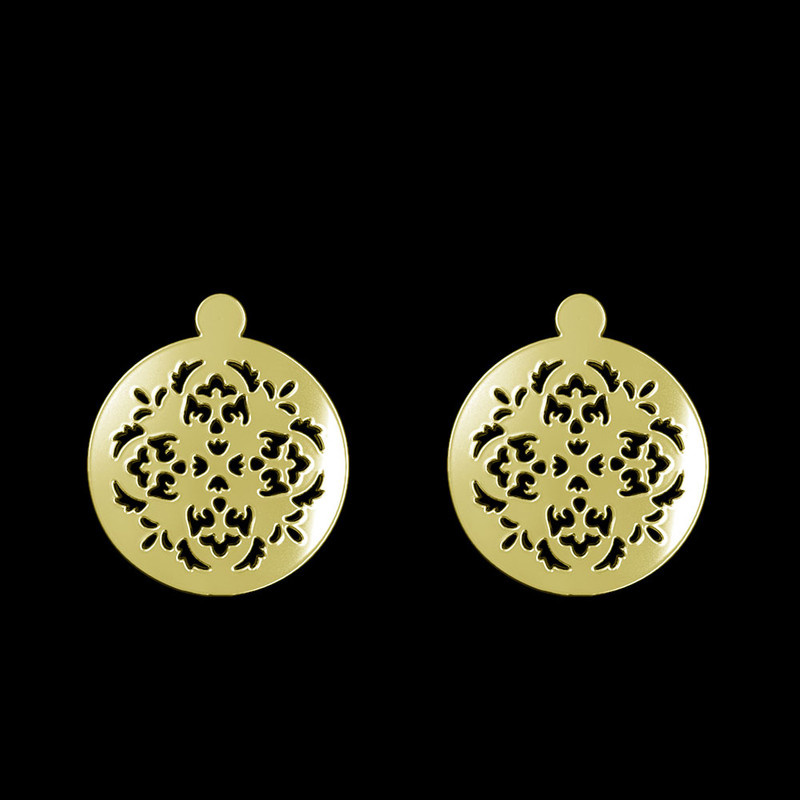 گوشواره طلا 18 عیار زنانه مدوپد مدل دایره کد GA1-10721