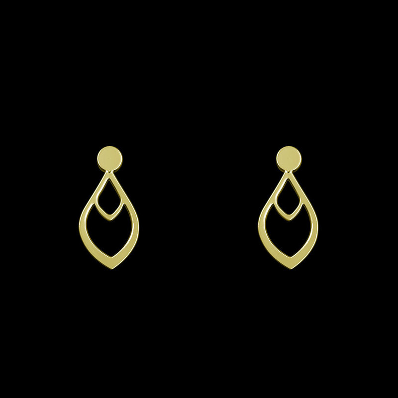 گوشواره طلا 18 عیار زنانه مدوپد مدل اشک کد GA1-10725