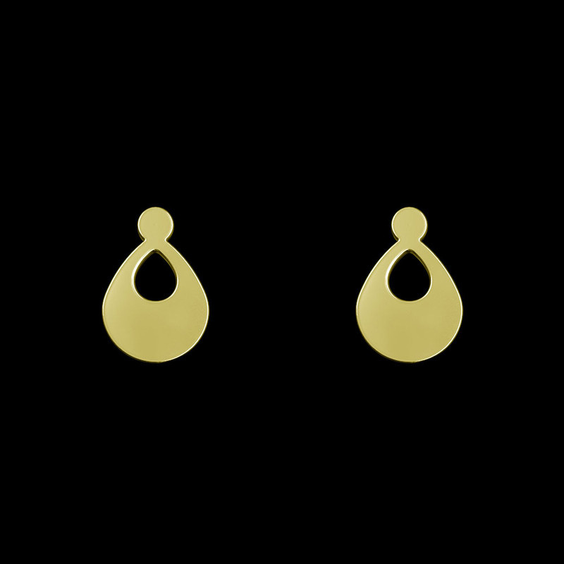 گوشواره طلا 18 عیار زنانه مدوپد مدل اشک کد GA1-10743