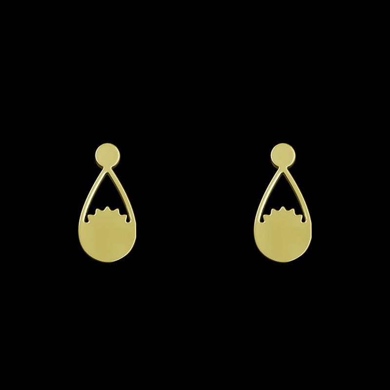 گوشواره طلا 18 عیار زنانه مدوپد مدل اشک کد GA1-10760