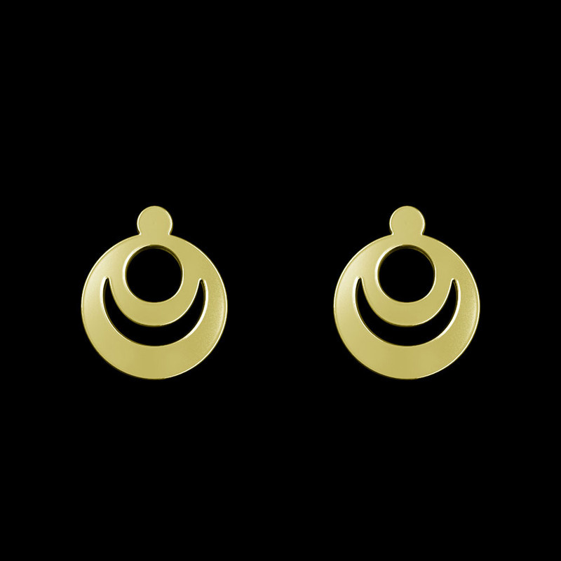 گوشواره طلا 18 عیار زنانه مدوپد مدل دایره کد GA1-10770