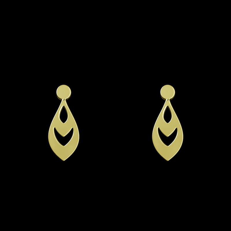 گوشواره طلا 18 عیار زنانه مدوپد مدل اشک کد GA1-10813