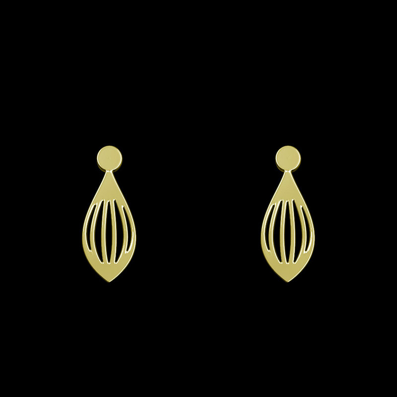 گوشواره طلا 18 عیار زنانه مدوپد مدل اشک کد GA1-10838