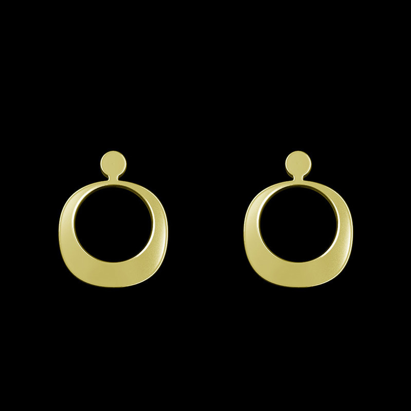 گوشواره طلا 18 عیار زنانه مدوپد مدل دایره کد GA1-10949