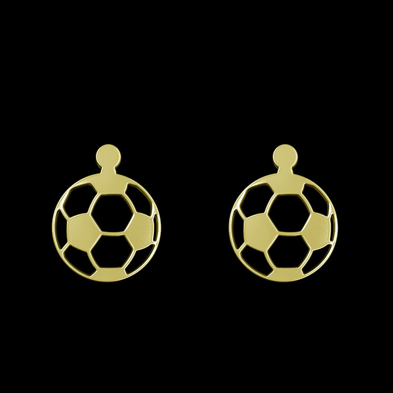 گوشواره طلا 18 عیار زنانه مدوپد مدل توپ فوتبال کد GA1-11161