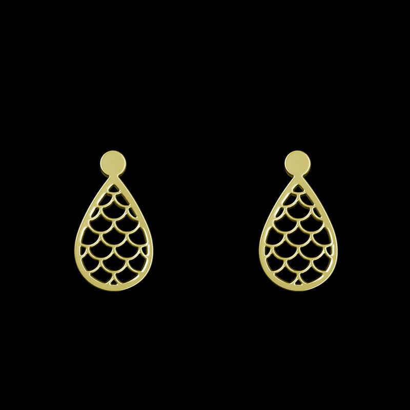 گوشواره طلا 18 عیار زنانه مدوپد مدل اشک کد GA1-11203