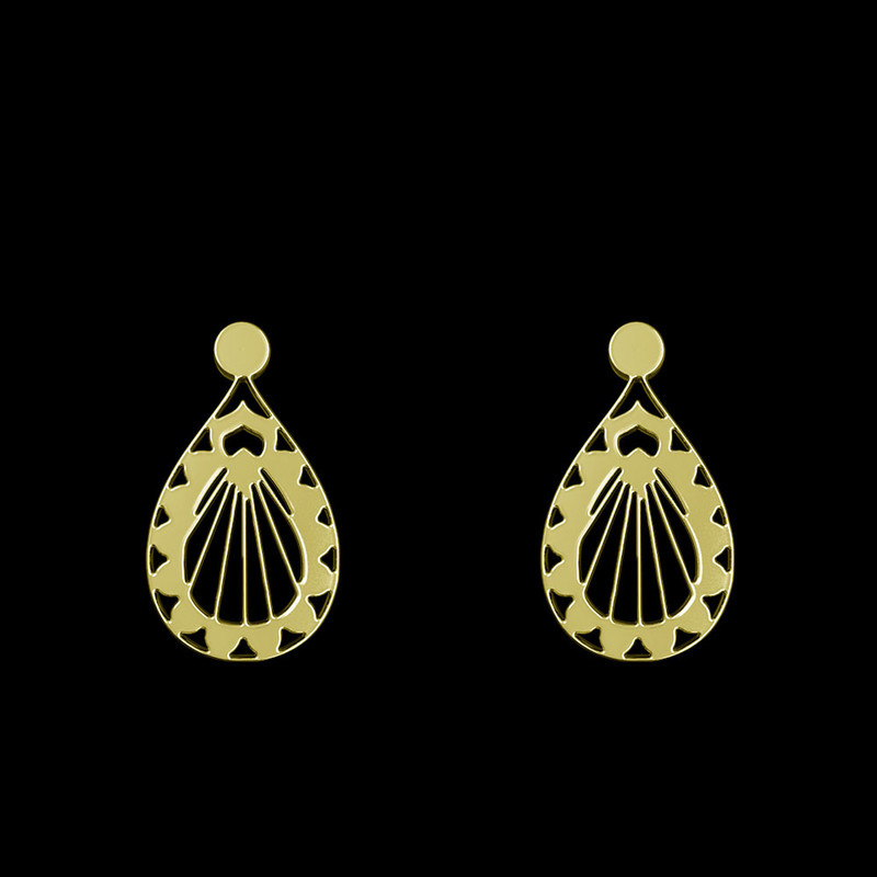 گوشواره طلا 18 عیار زنانه مدوپد مدل اشک کد GA1-11357