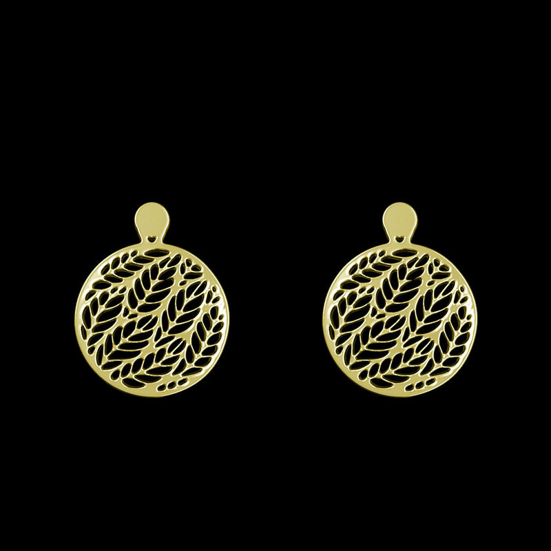 گوشواره طلا 18 عیار زنانه مدوپد مدل دایره کد GA1-11402