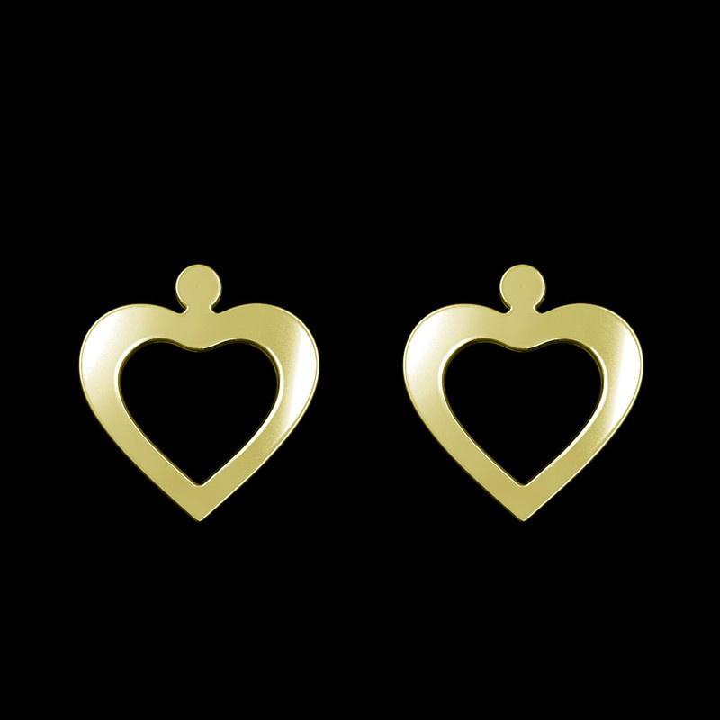 گوشواره طلا 18 عیار زنانه مدوپد مدل قلب کد GA1-11442