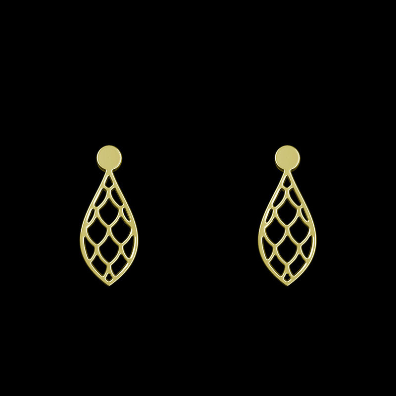 گوشواره طلا 18 عیار زنانه مدوپد مدل اشک کد GA1-11547