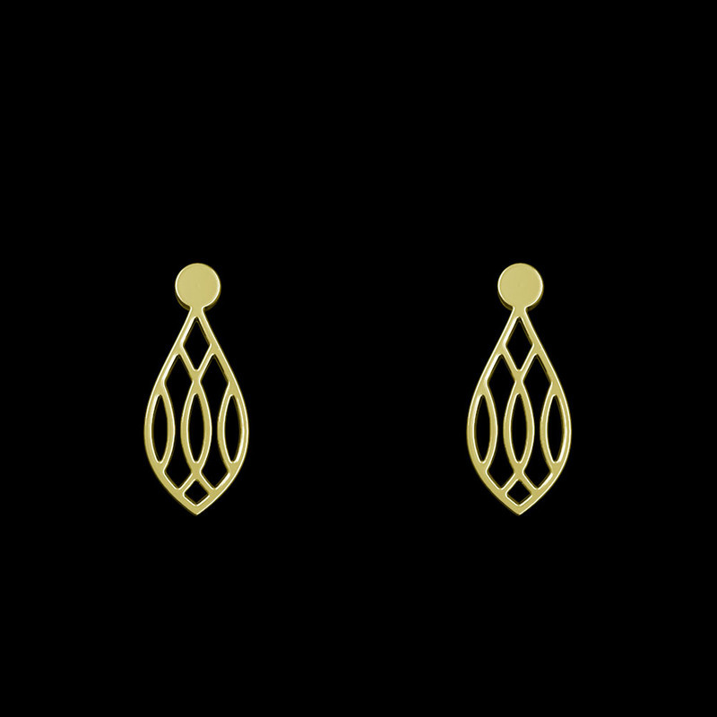 گوشواره طلا 18 عیار زنانه مدوپد مدل اشک کد GA1-11581