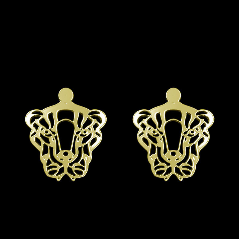 گوشواره طلا 18 عیار زنانه مدوپد مدل ببر کد GA1-11683