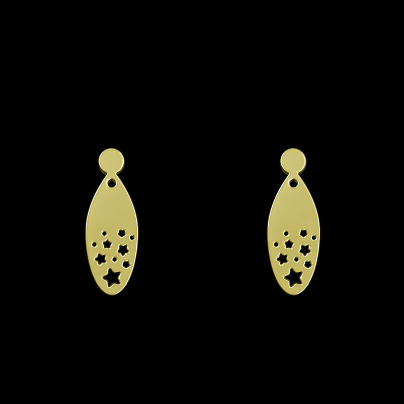 گوشواره طلا 18 عیار زنانه مدوپد مدل ستاره کد GA1-11781