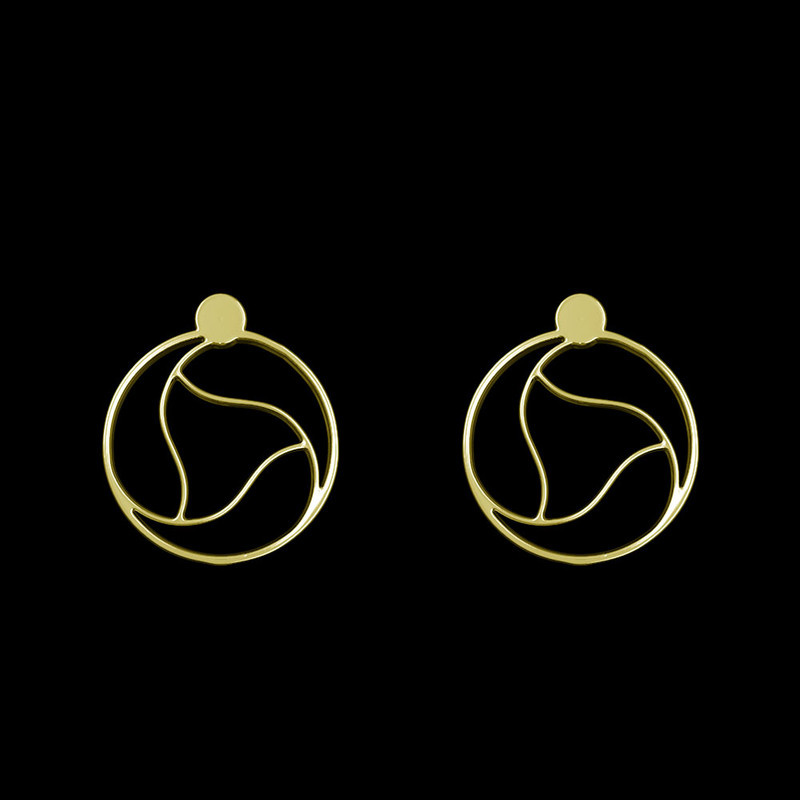 گوشواره طلا 18 عیار زنانه مدوپد مدل دایره کد GA1-11817