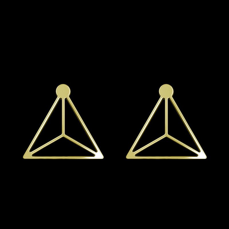 گوشواره طلا 18 عیار زنانه مدوپد مدل مثلث کد GA1-11829 گوشواره طلا 18 عیار زنانه مدوپد مدل مثلث کد GA1-11829