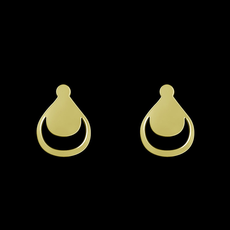 گوشواره طلا 18 عیار زنانه مدوپد مدل اشک کد GA1-11839