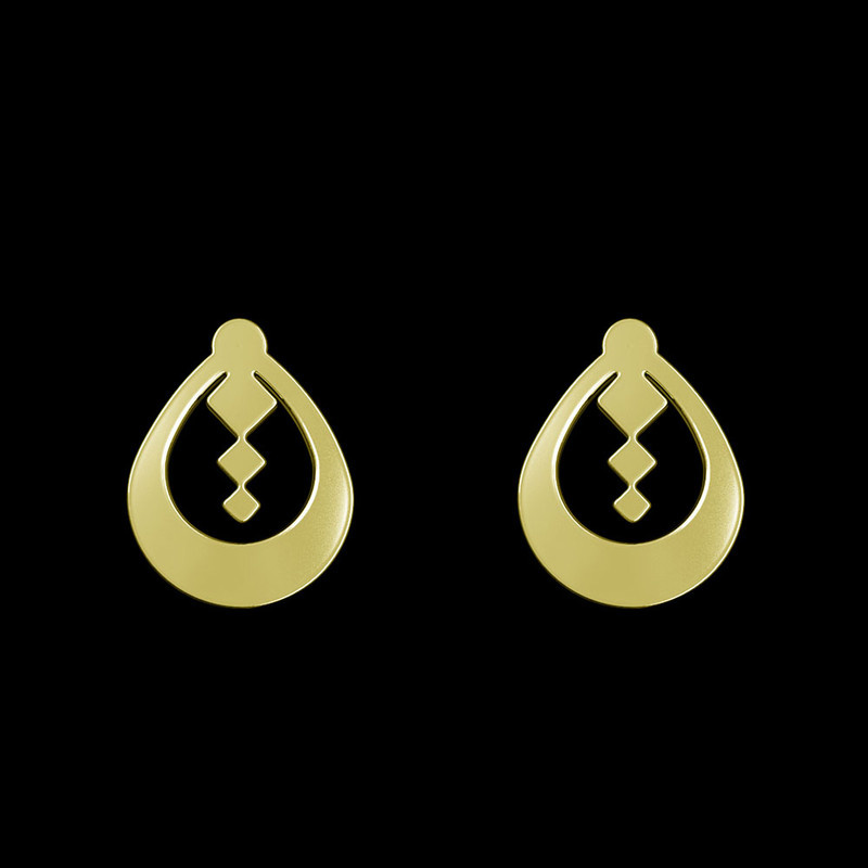 گوشواره طلا 18 عیار زنانه مدوپد مدل اشک کد GA1-11857