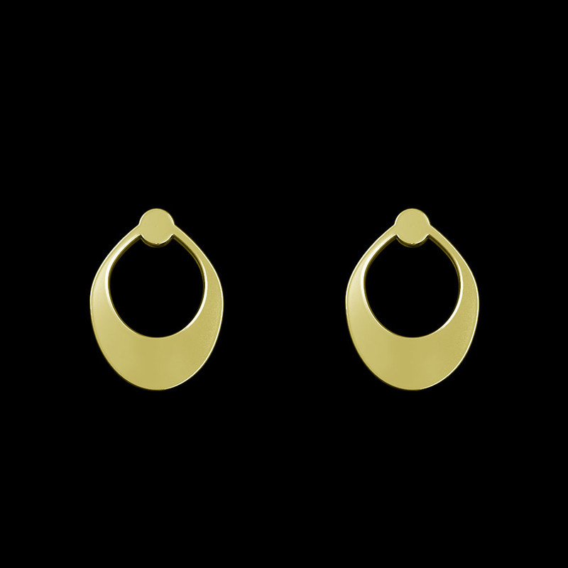 گوشواره طلا 18 عیار زنانه مدوپد مدل هندسی کد GA1-11880