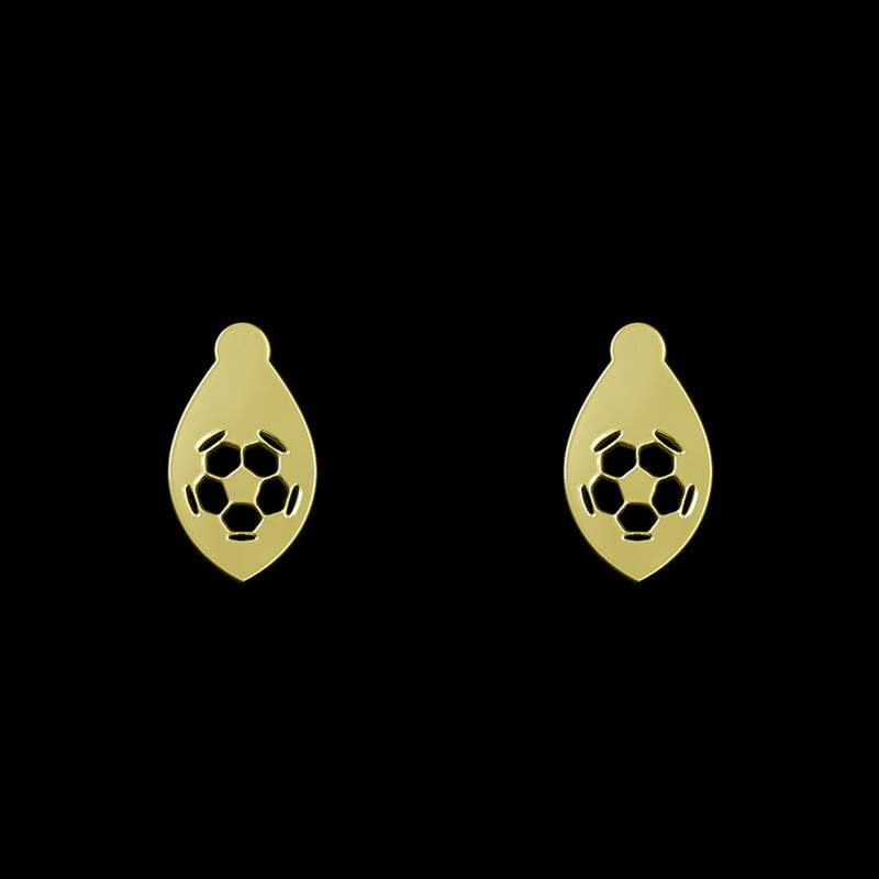 گوشواره طلا 18 عیار زنانه مدوپد مدل توپ فوتبال کد GA1-11884