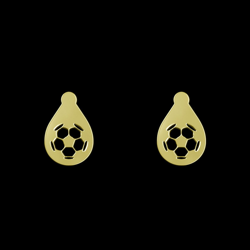 گوشواره طلا 18 عیار زنانه مدوپد مدل توپ فوتبال کد GA1-11885