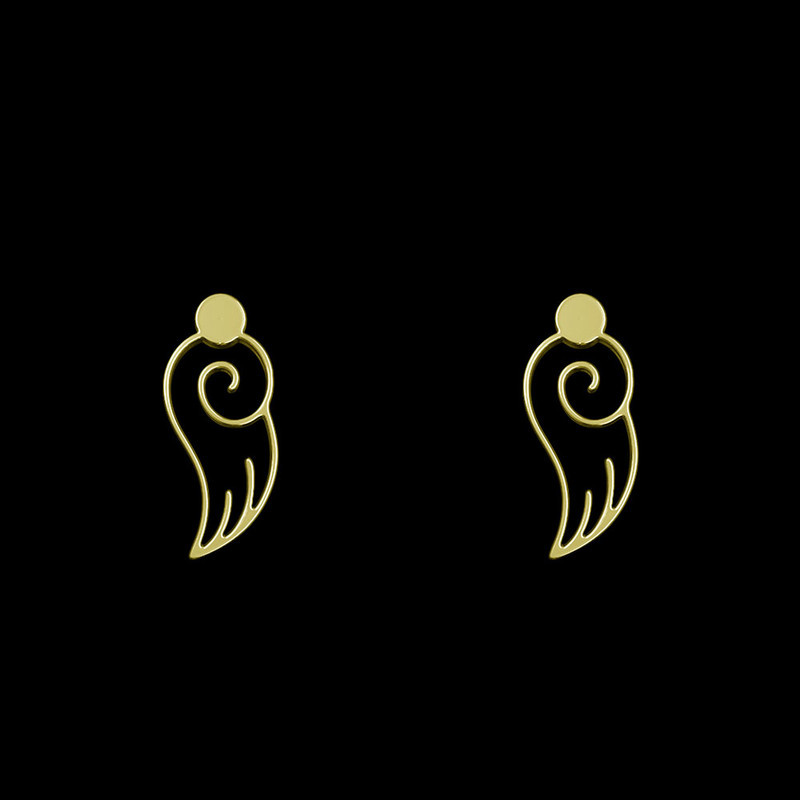 گوشواره طلا 18 عیار زنانه مدوپد مدل بال کد GA1-11889