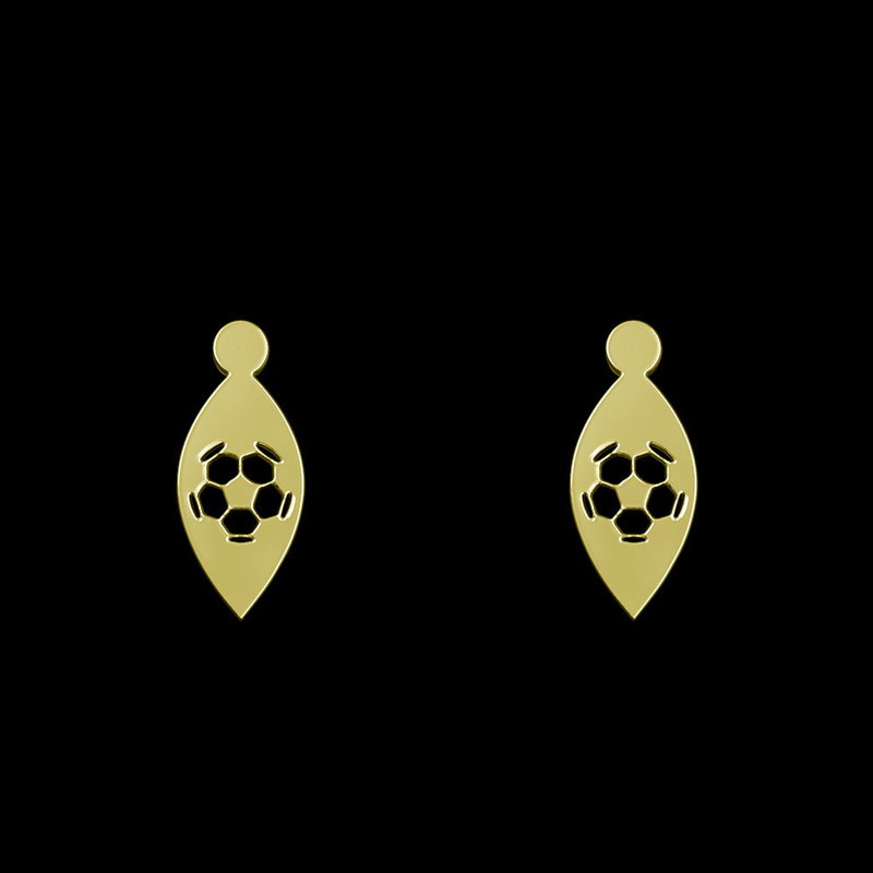 گوشواره طلا 18 عیار زنانه مدوپد مدل توپ فوتبال کد GA1-11905