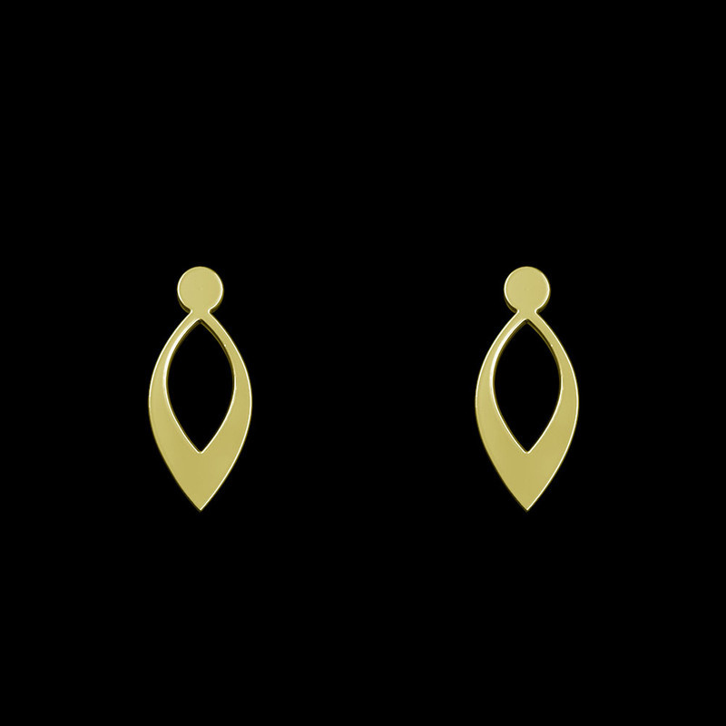 گوشواره طلا 18 عیار زنانه مدوپد مدل اشک کد GA1-12018