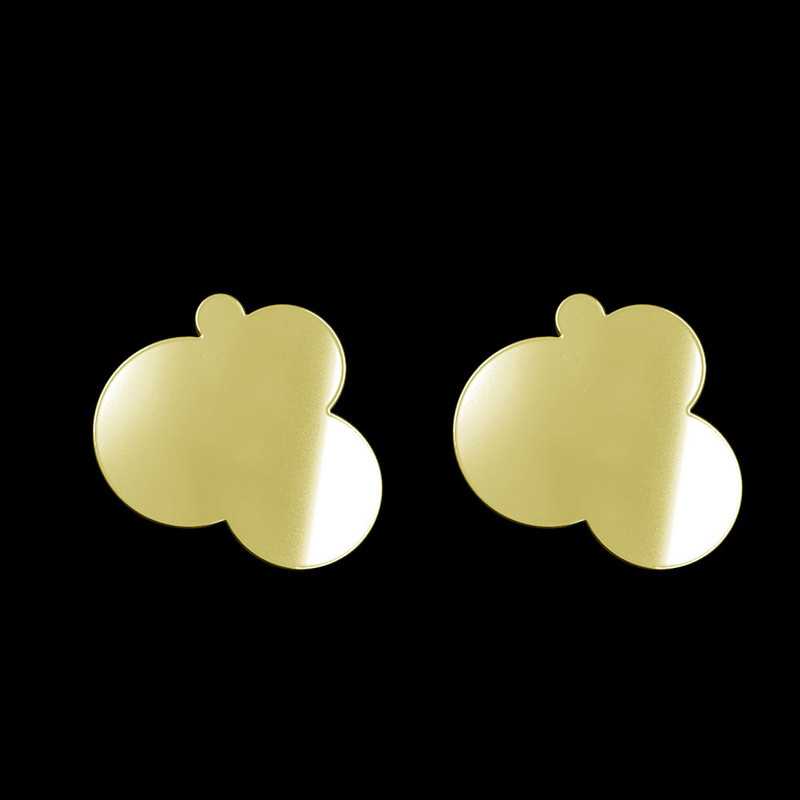 گوشواره طلا 18 عیار زنانه مدوپد مدل ابر کد GA1-12024