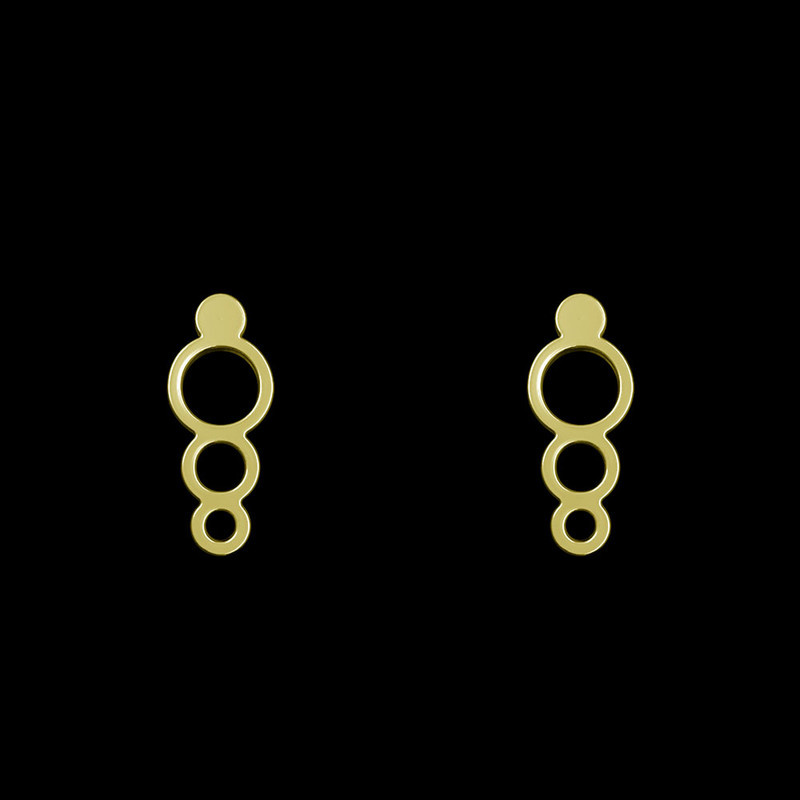 گوشواره طلا 18 عیار زنانه مدوپد مدل حلقه کد GA1-12045