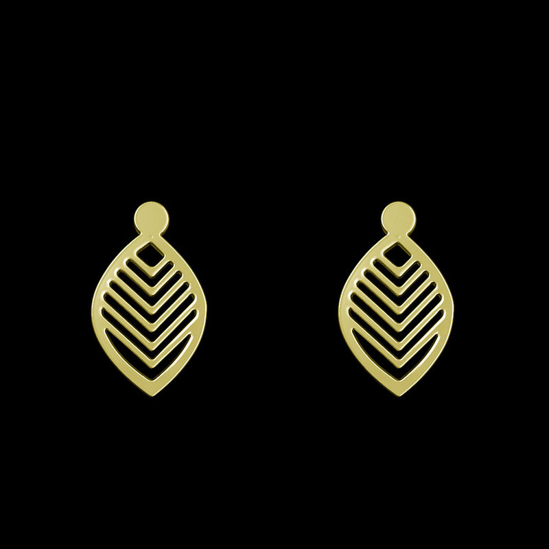 گوشواره طلا 18 عیار زنانه مدوپد مدل اشک کد GA1-12101