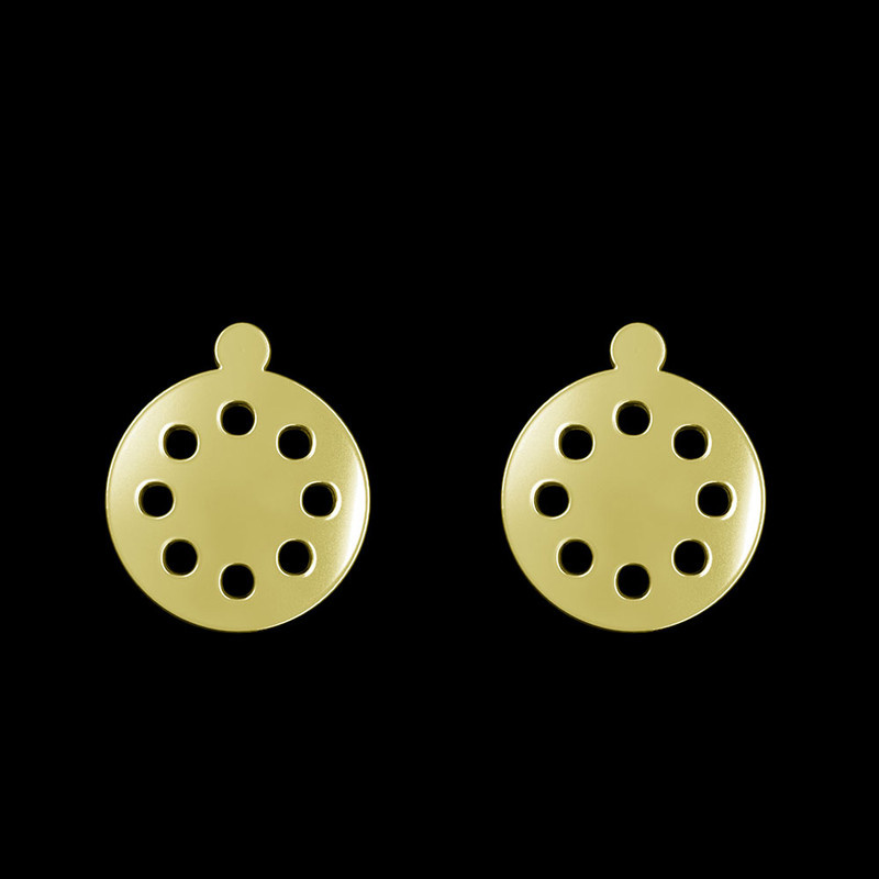 گوشواره طلا 18 عیار زنانه مدوپد مدل دایره کد GA1-12139