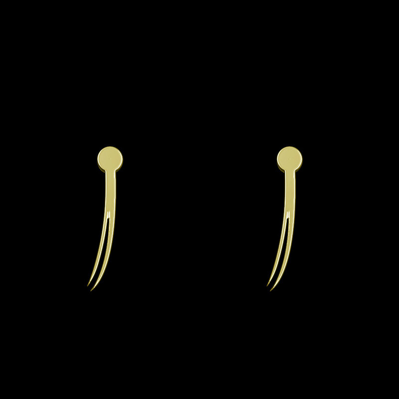 گوشواره طلا 18 عیار زنانه مدوپد مدل تار مو کد GA1-12204