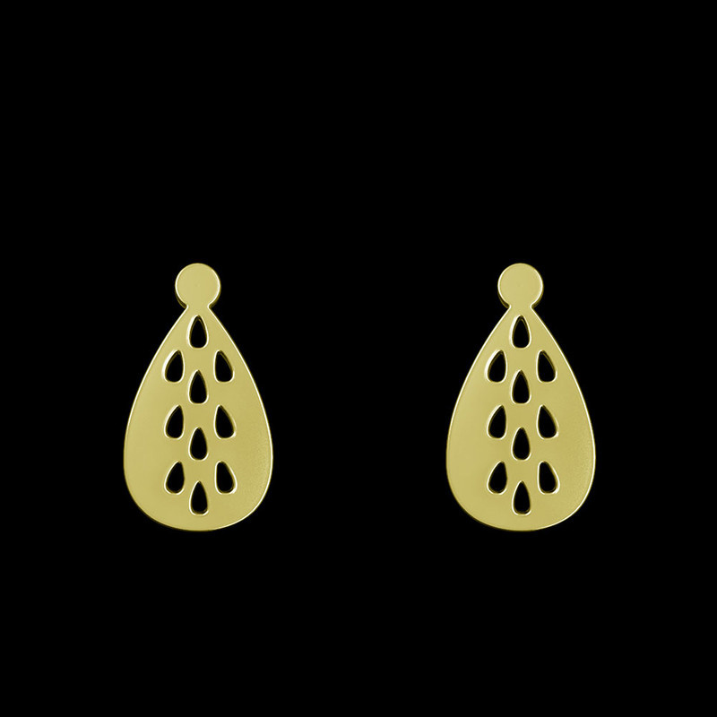 گوشواره طلا 18 عیار زنانه مدوپد مدل اشک کد GA1-12241