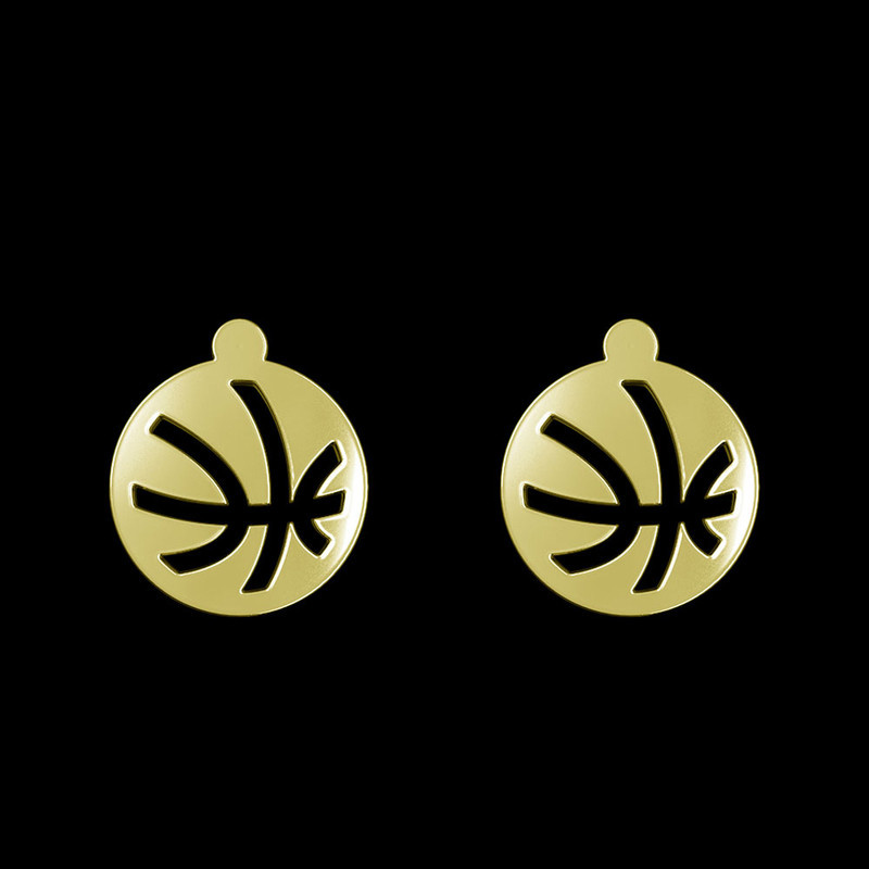 گوشواره طلا 18 عیار زنانه مدوپد مدل توپ کد GA1-12276