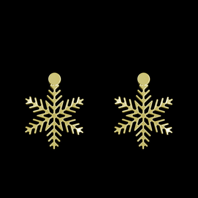 گوشواره طلا 18 عیار زنانه مدوپد مدل برف کد GA1-12302