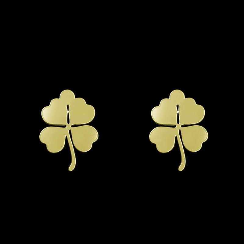 گوشواره طلا 18 عیار زنانه مدوپد مدل گل کد GA1-12391