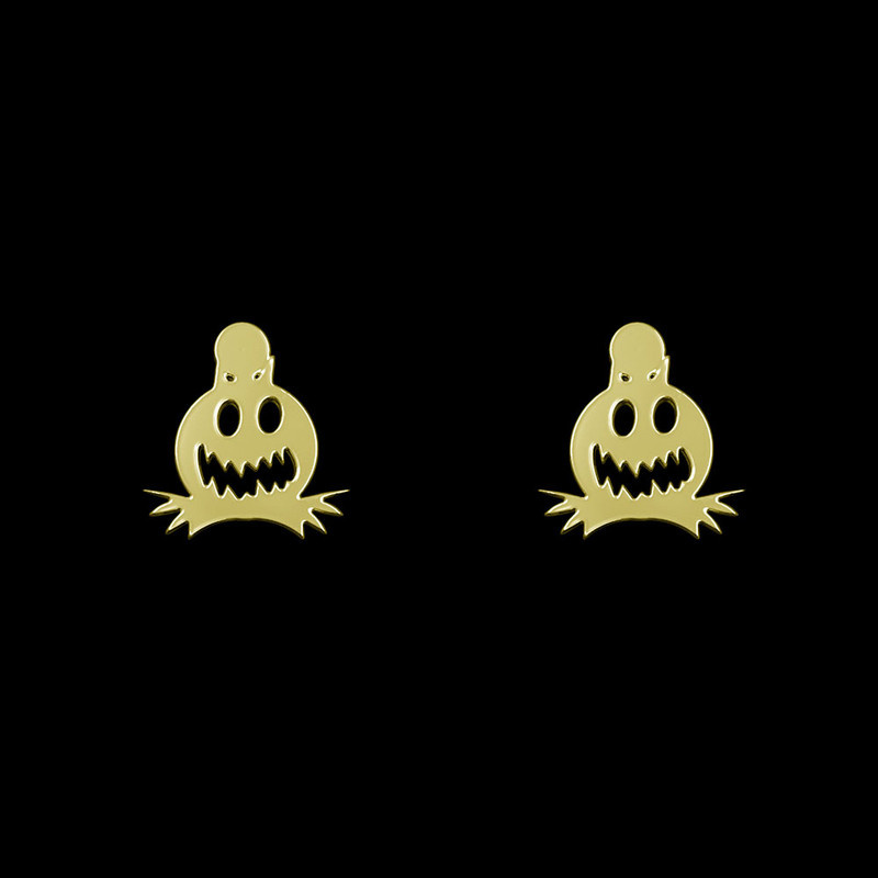 گوشواره طلا 18 عیار زنانه مدوپد مدل هالووین کد GA1-12564