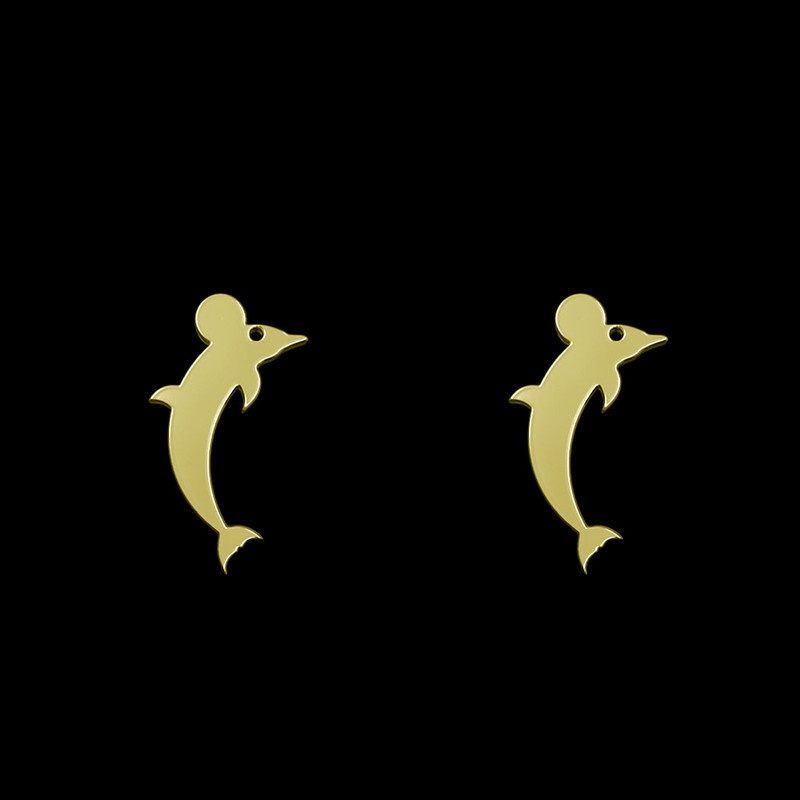 گوشواره طلا 18 عیار زنانه مدوپد مدل کوسه کد GA1-12570