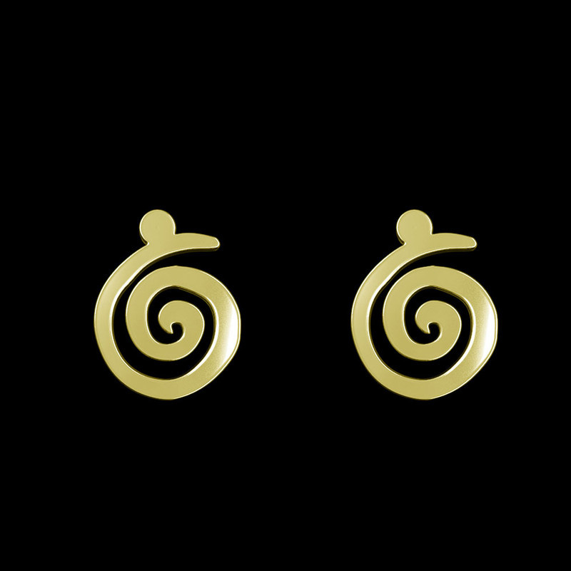 گوشواره طلا 18 عیار زنانه مدوپد مدل مارپیچ کد GA1-12607