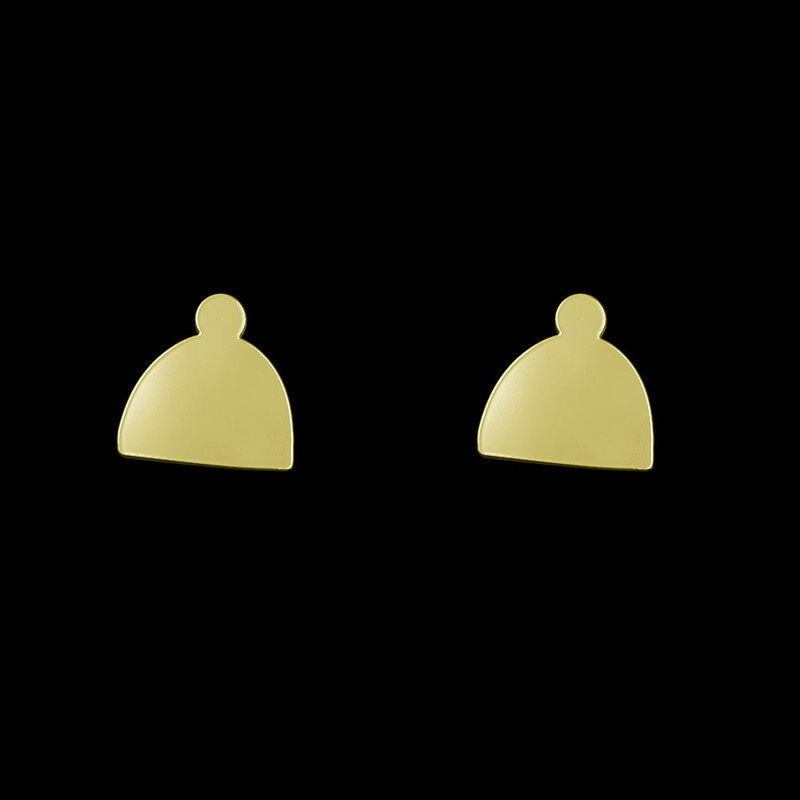 گوشواره طلا 18 عیار زنانه مدوپد مدل نیم دایره کد GA1-12608